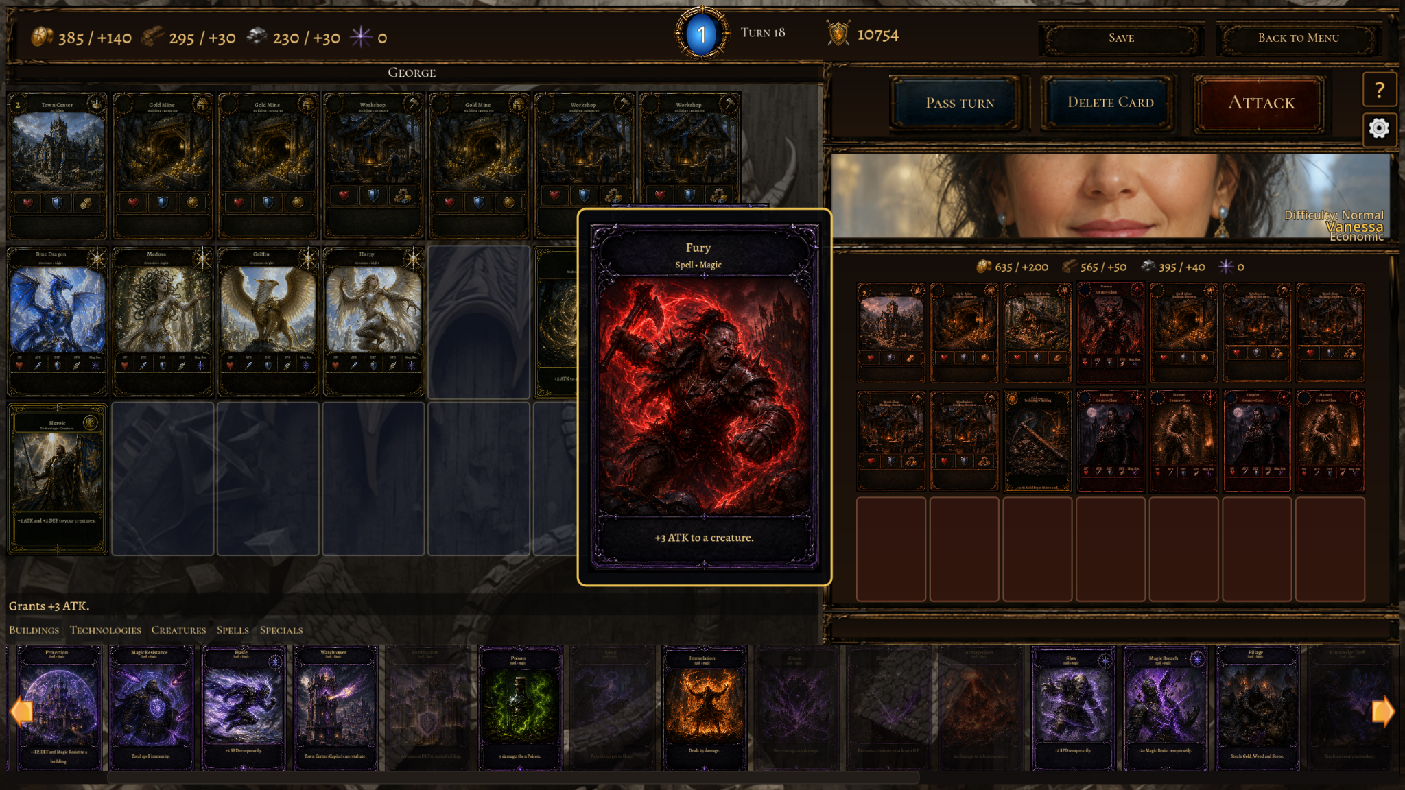 Ultimate Cards of War spell card